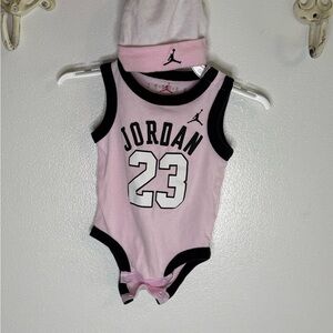 Jordan Pink and Black Kids One Piece